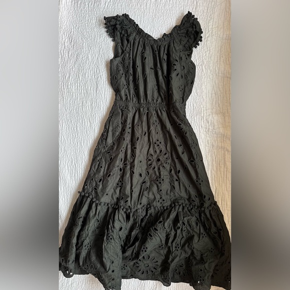 J. Crew Dresses & Skirts - JCrew Midi Black Eyelet Dress 2T
